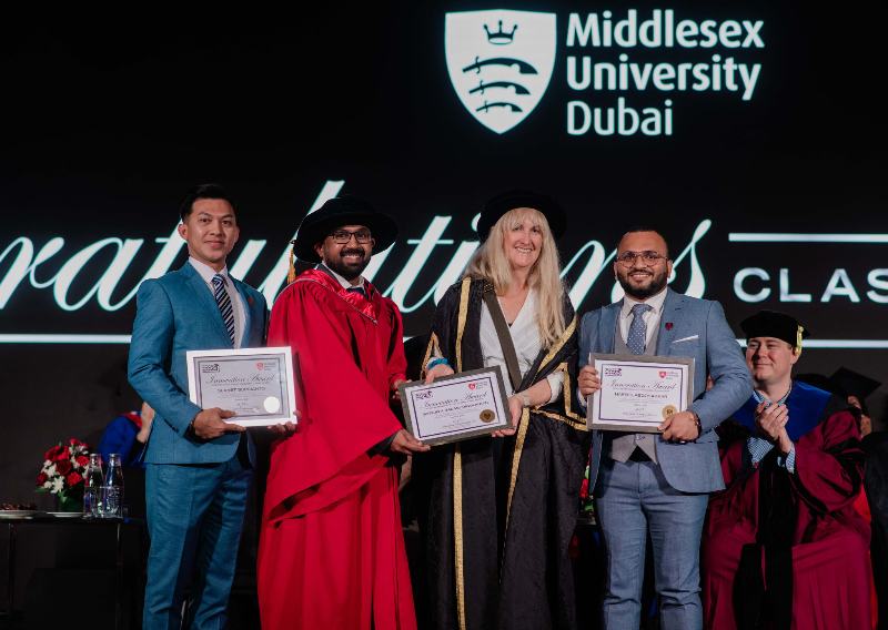 Innovation Award, on stage, Graduation · Class of 2023