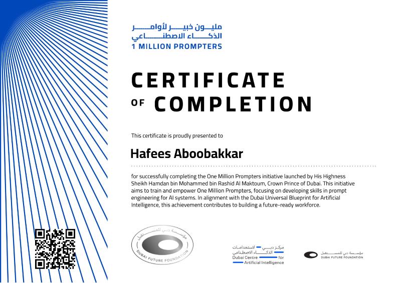 1 Million Prompters, Dubai Centre for Artificial Intelligence